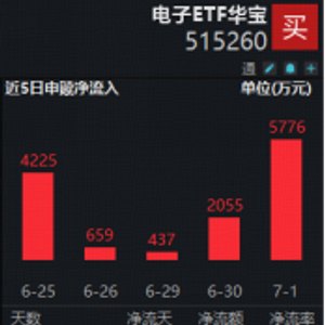 单日吸金5776万元!电子ETF华宝(515260)近9日连续吸金!机构:AI改写增长逻辑,电子行业景气度长期向好
